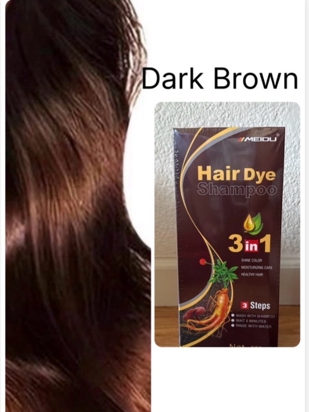 Dark Brown 3-in-1 Hair Dye Shampoo - Conditioning Color